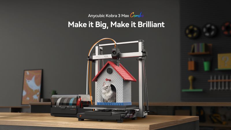 Anycubic Kobra 3 Max Combo: La stampante 3D multicolore di grande formato per eccellenza