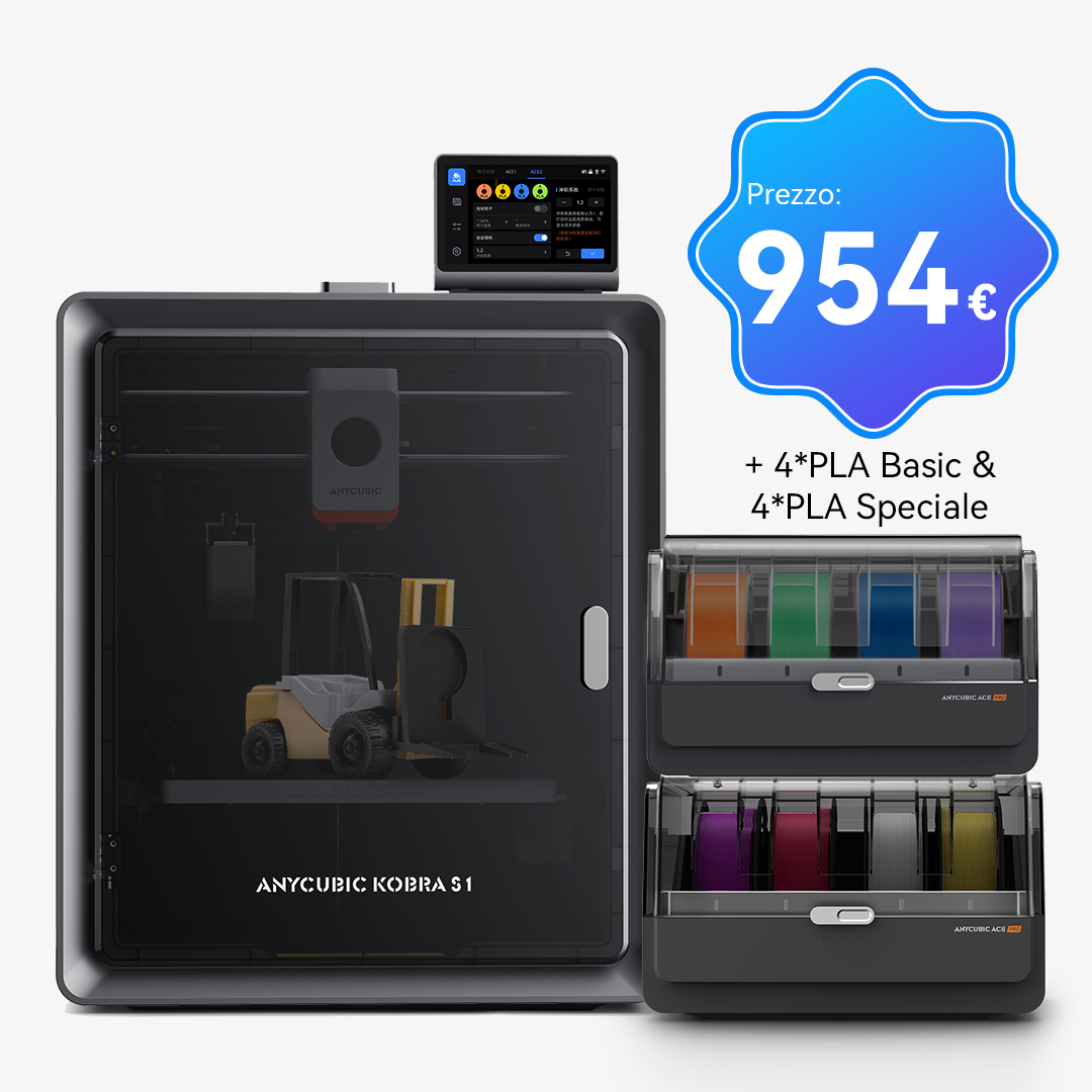 Pacchetto di Kobra S1 Combo 8KG Filamenti (PLA Basic, PLA Speciale) - 8 Colori