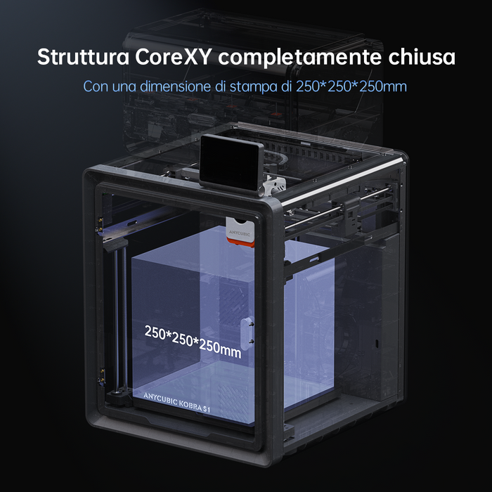Stampante 3D Anycubic Kobra S1 Combo, 4 straordinari colori multicolore, asciugatura intelligente durante la stampa, fotocamera integrata, velocità elevata di 600 mm/s e estrusore anti-intasamento con hotend a 320℃