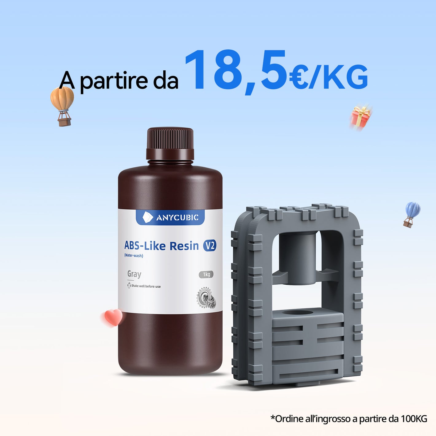 Resina ABS-Like V2 Lavabile in Acqua 10-100kg Offerte