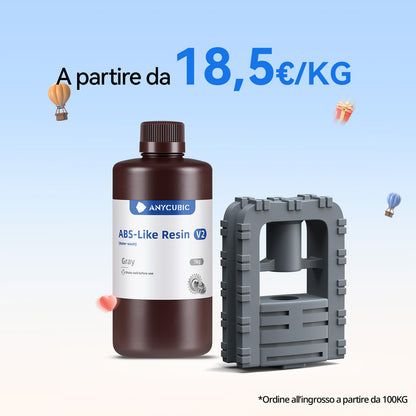 Resina ABS-Like V2 Lavabile in Acqua 10-100kg Offerte