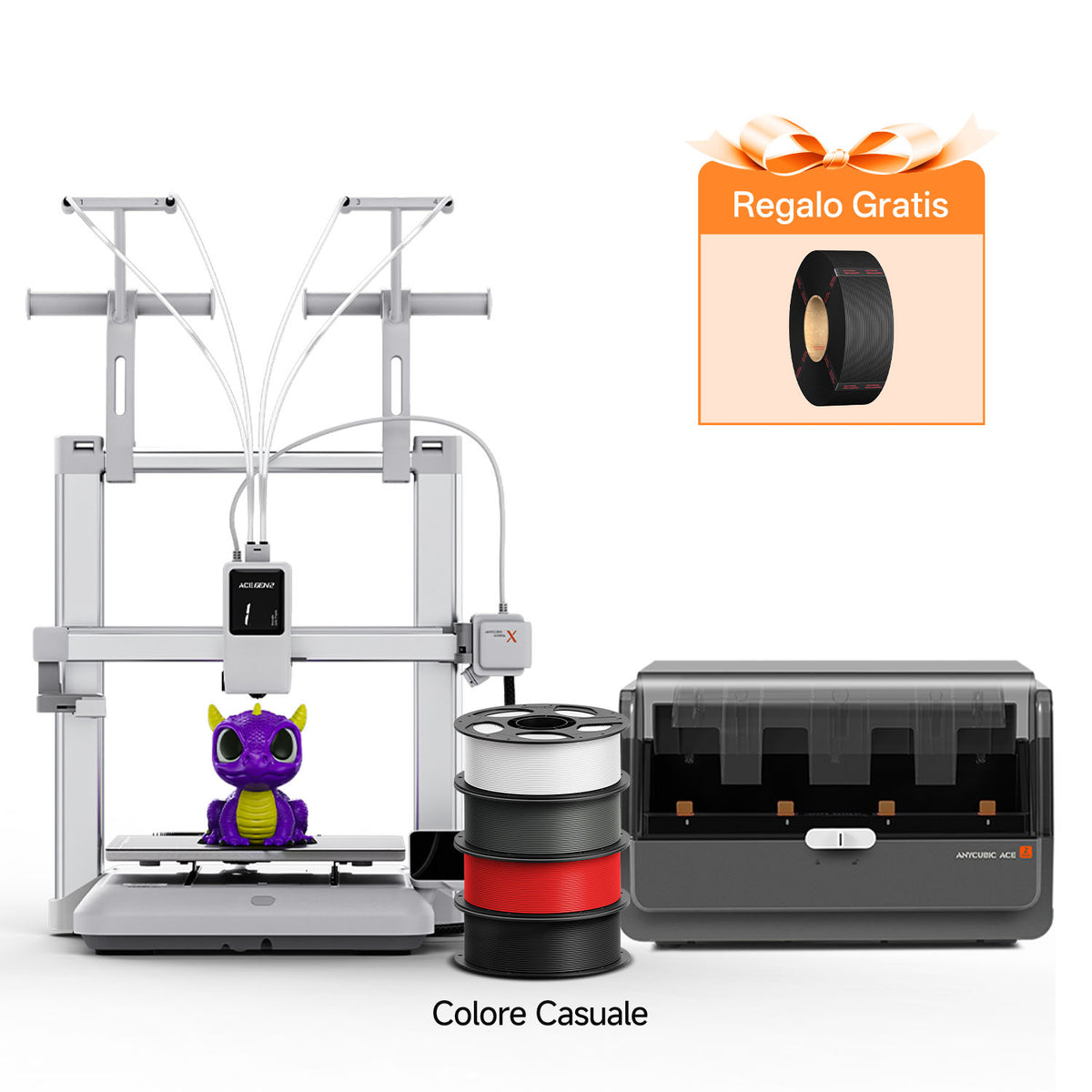 Stampante 3D ANYCUBIC Kobra 3 Ricondizionata Al 90% – Stampa Rapida 600mm/s, Senza ACE PRO