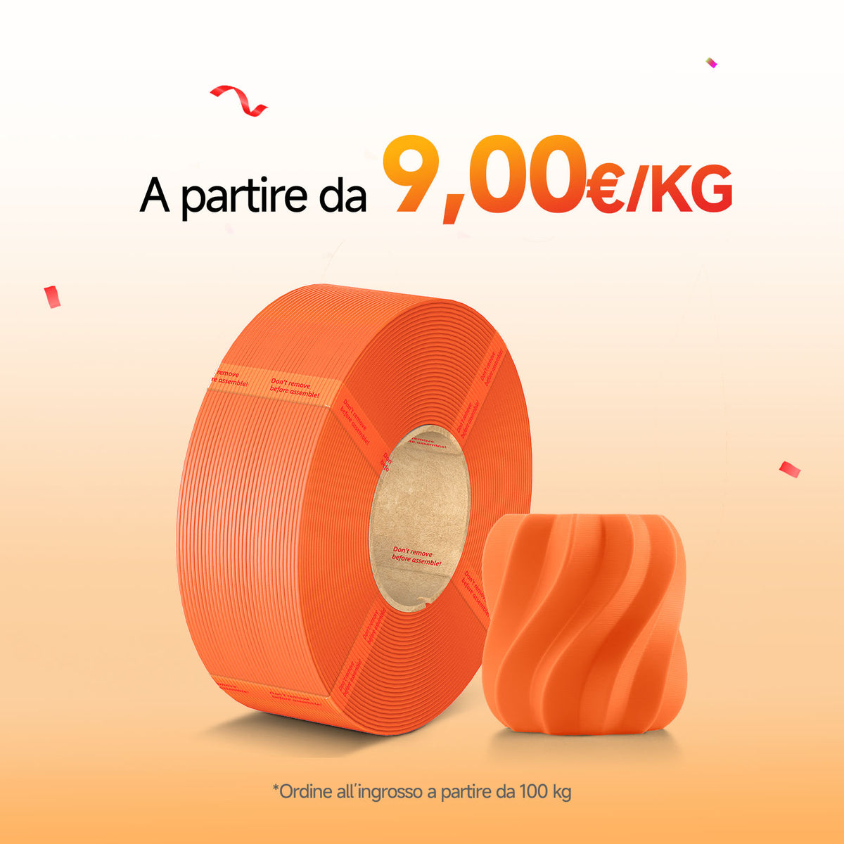 PLA Basic Refill 10-100kg Offerte