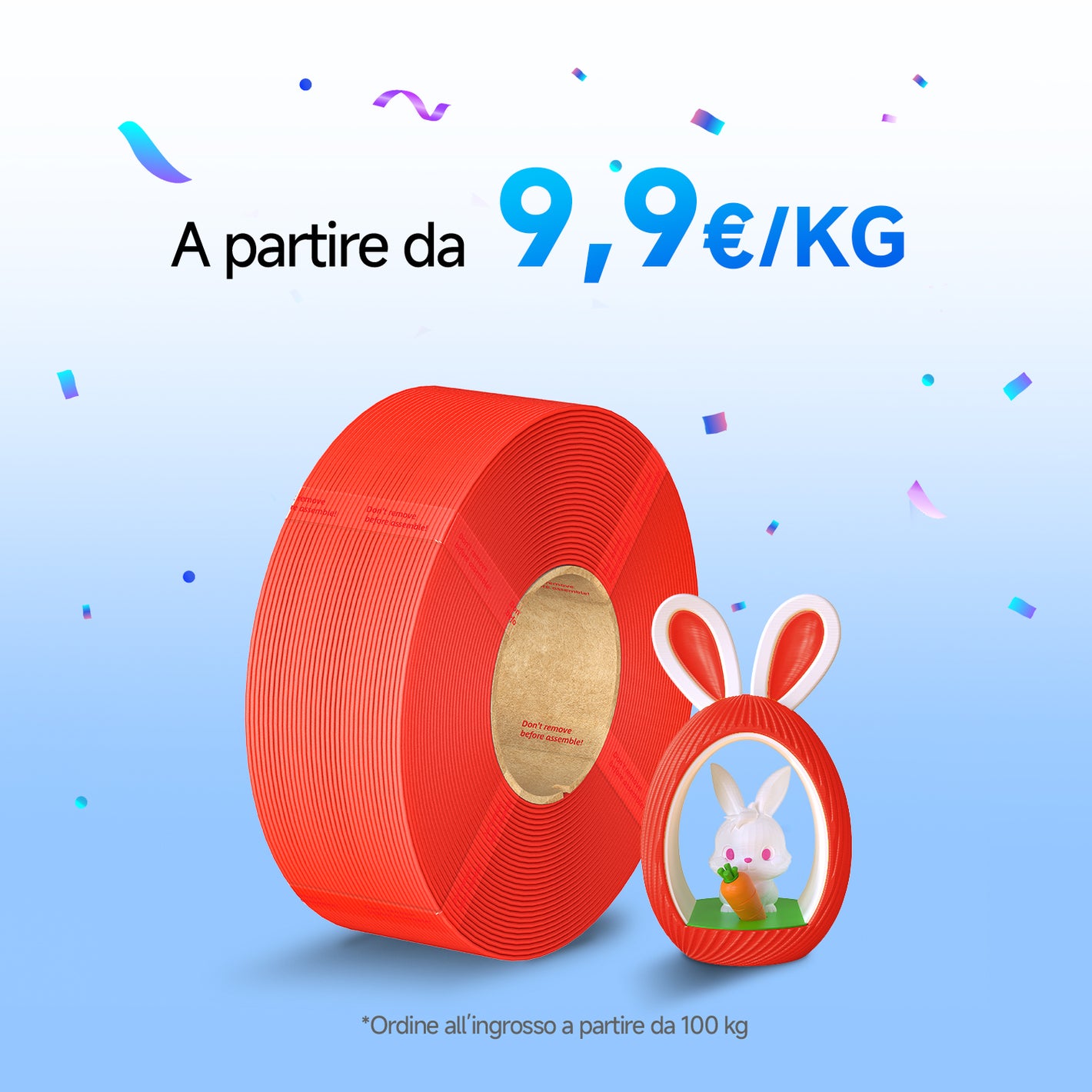 PLA+ Refill 10-100kg Offerte