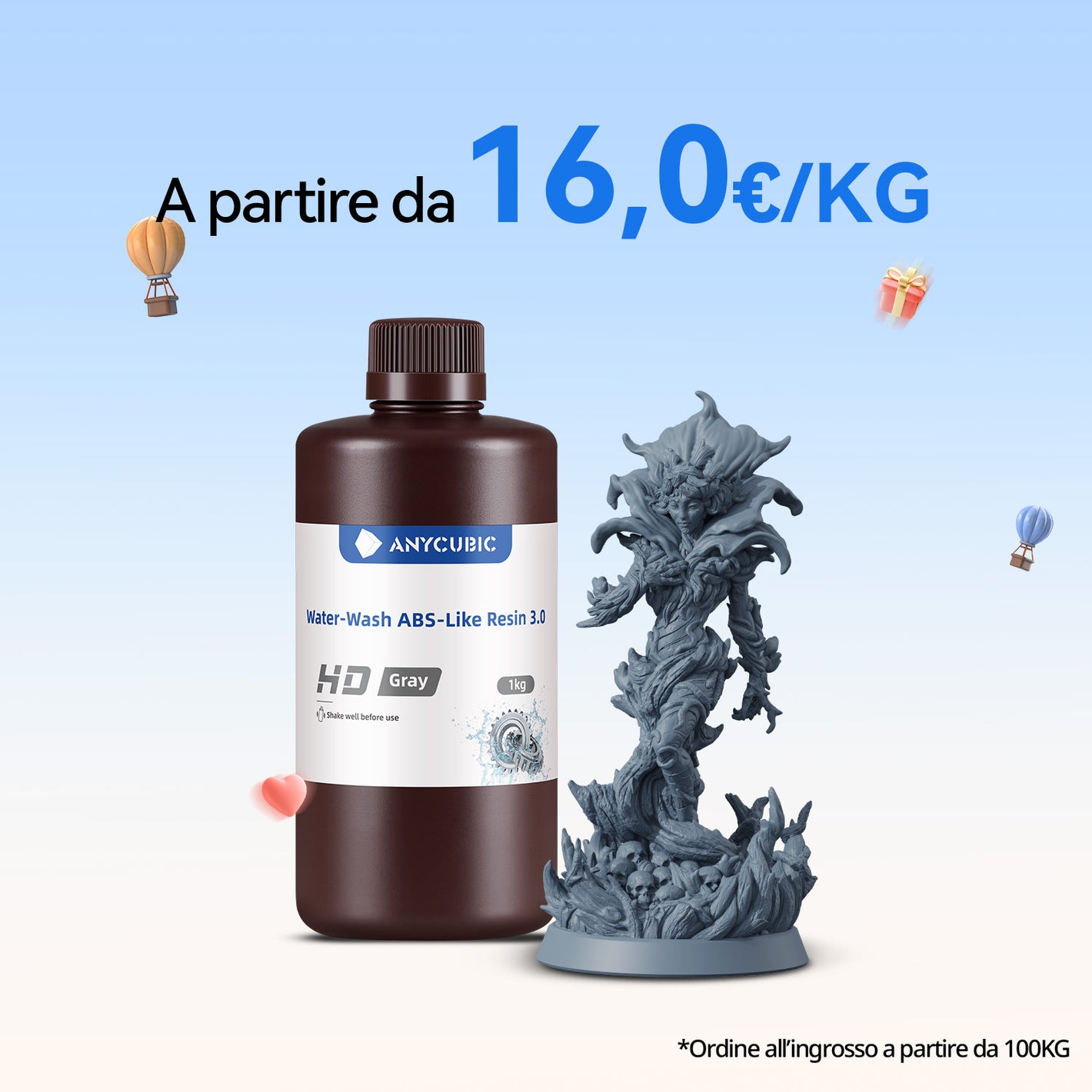Resina ABS-Like Lavabile ad Acqua 3.0 10-100kg Offerte