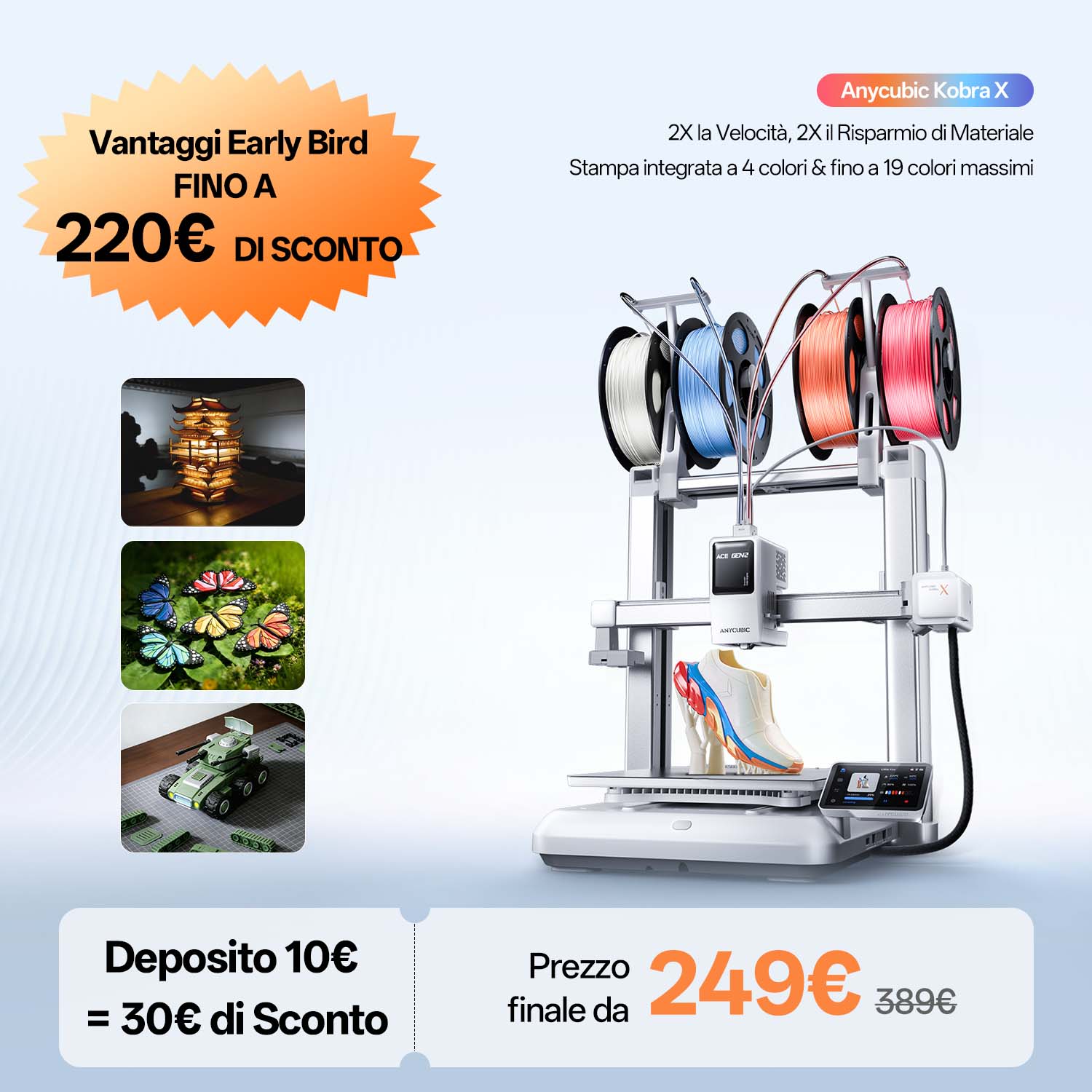 Anycubic Kobra X Deposito