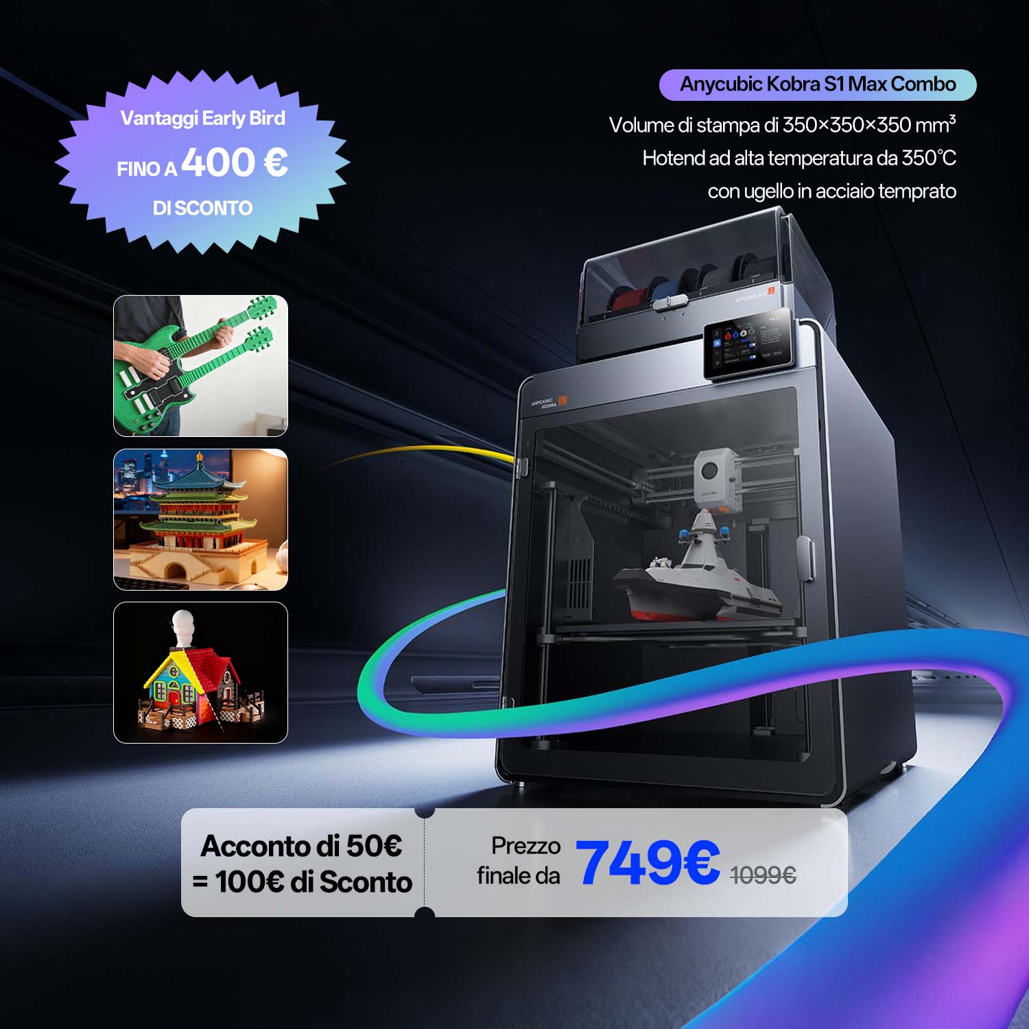 Anycubic Kobra S1 Max Combo Acconto